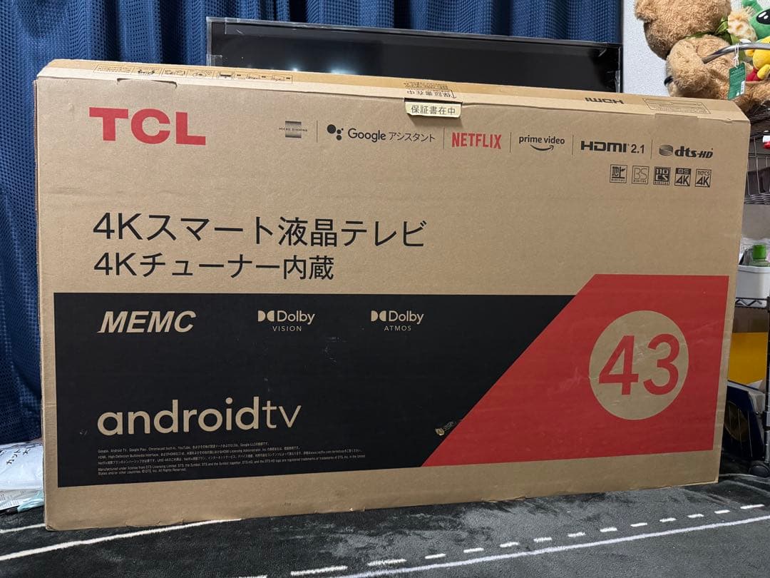 TCL 43インチ 4K スマート液晶テレビ