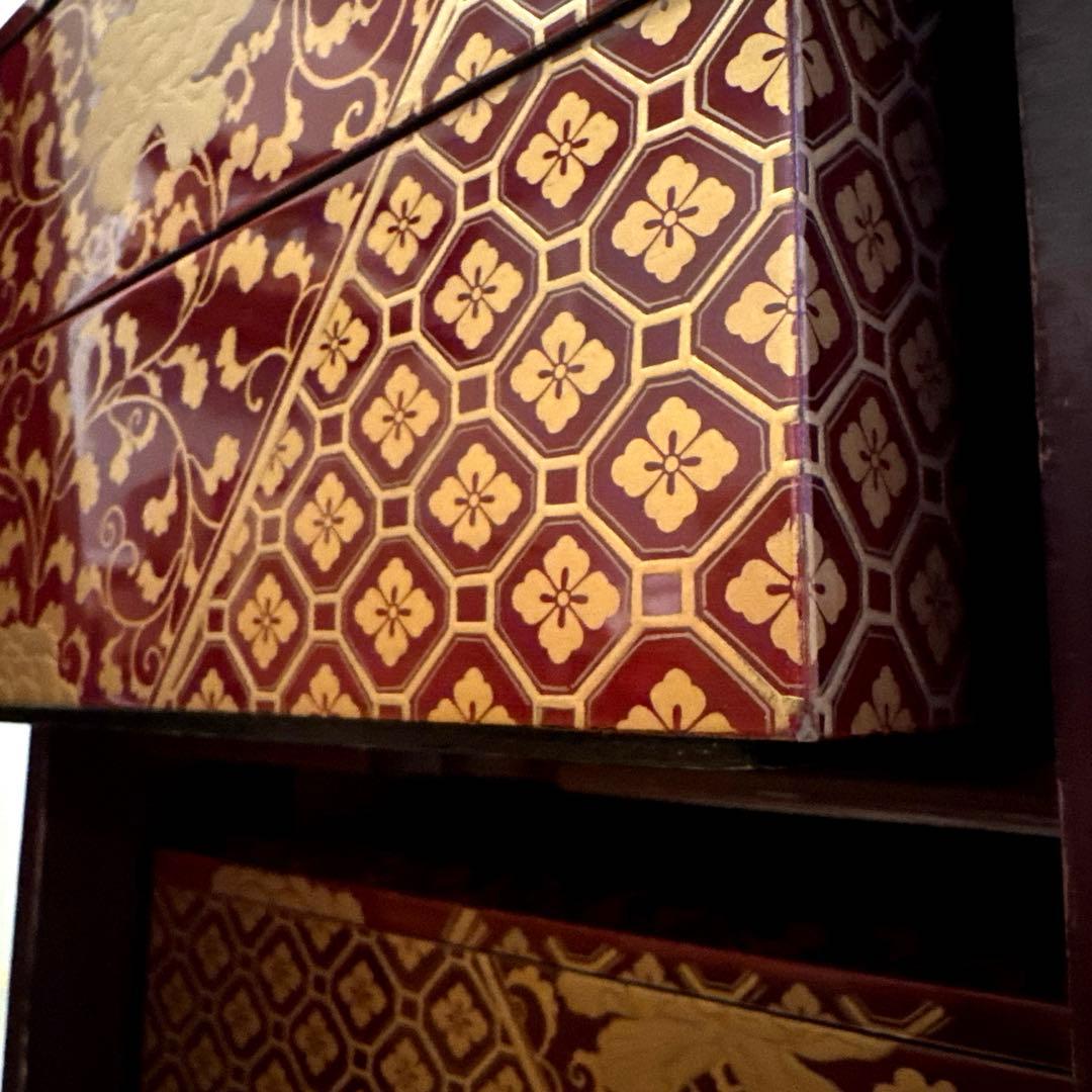 natsu様ご購入ご検討用出品 ◆塗り重箱　ニ段/三段　蒔絵あしらい◆