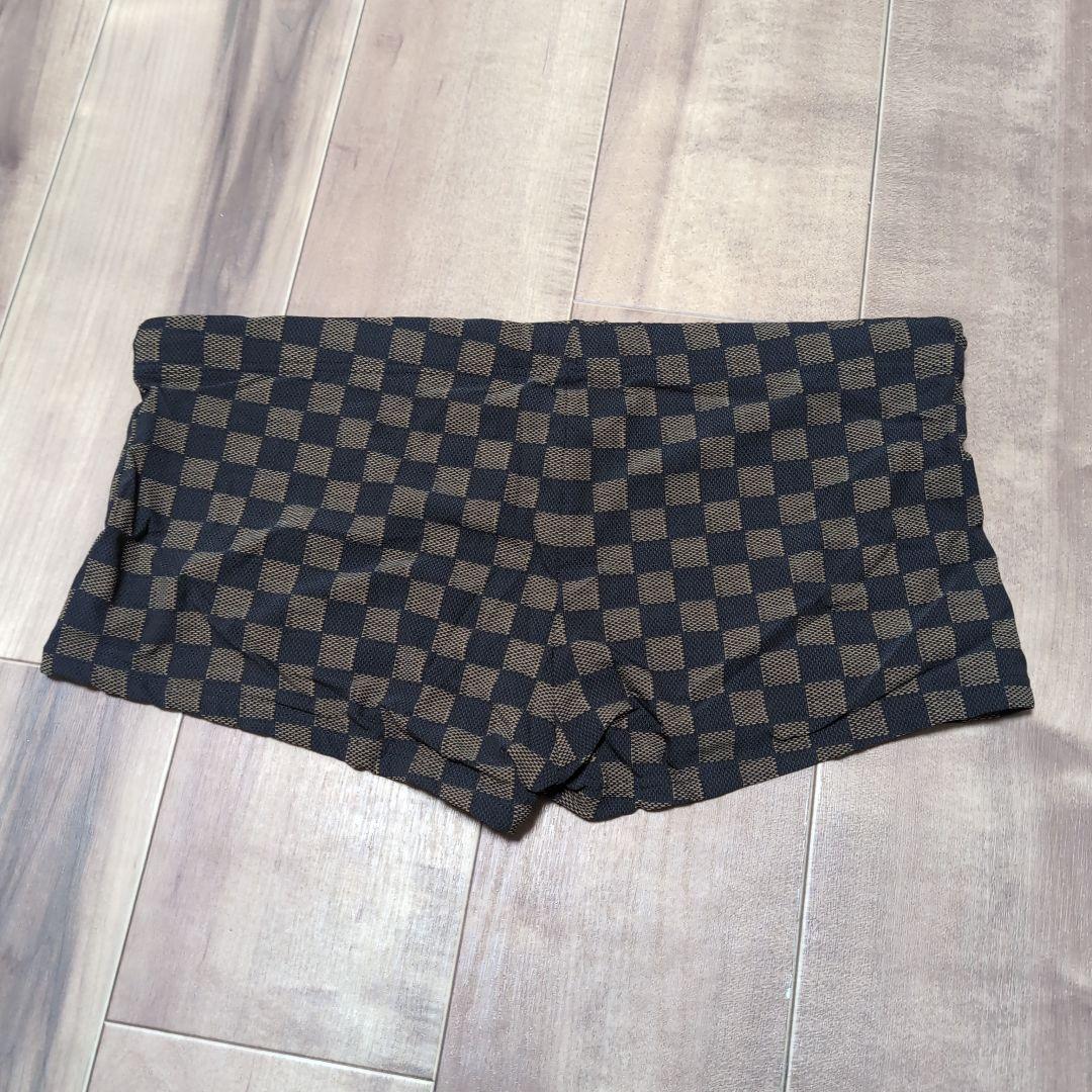 LV チェック柄 水着ショーツ