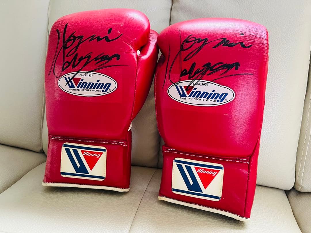 【レア品】Winning ボクシンググローブ 8oz 長谷川穂積さんサイン入り