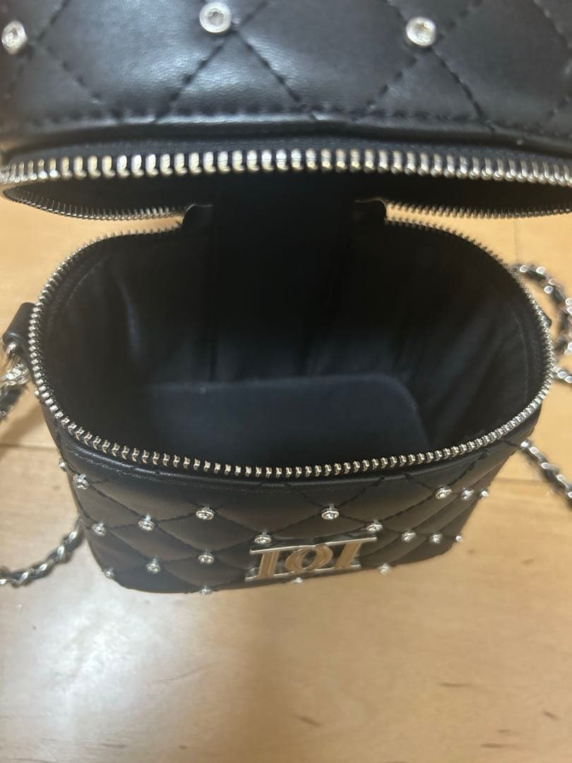 Darich ダーリッチ キルティングビジュースクエアミニバッグ BLK