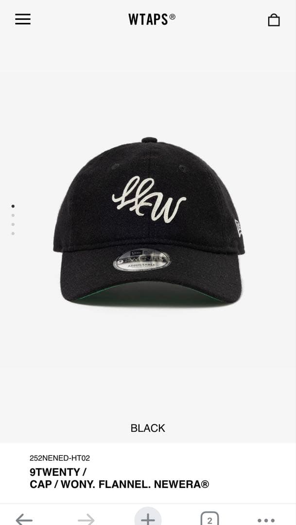 定価以下　WTAPS 9TWENTY ブラック キャップ