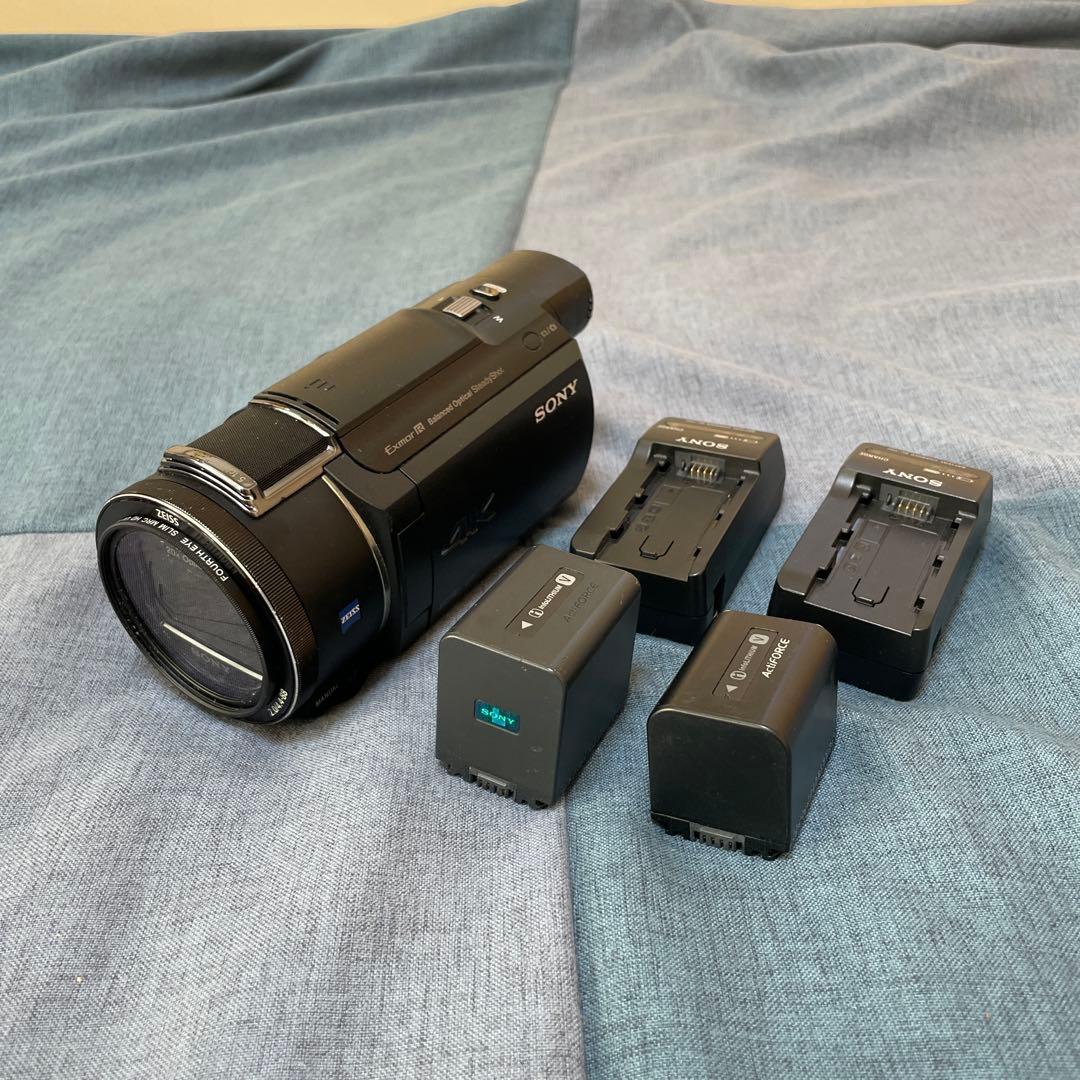 SONY FDR-AX60 レンズ保護フィルター+バッテリー2個
