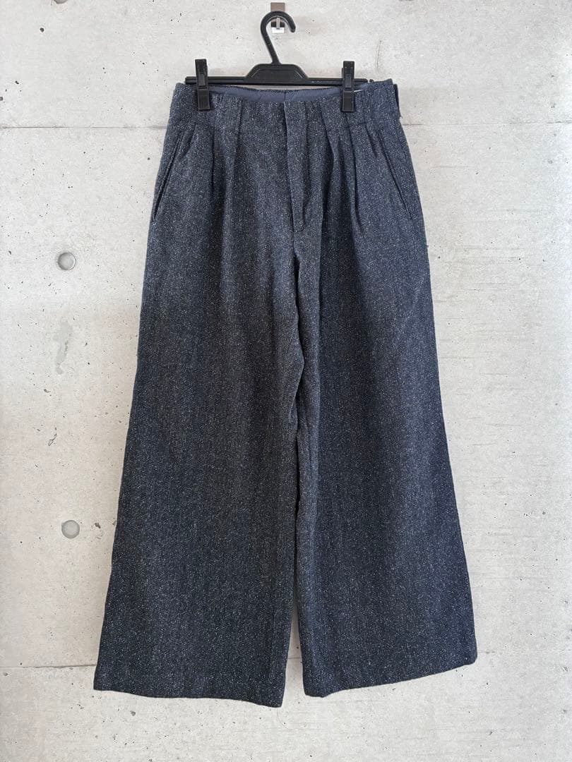 LIDNM SILK NEP WOOL PANTS Sサイズ