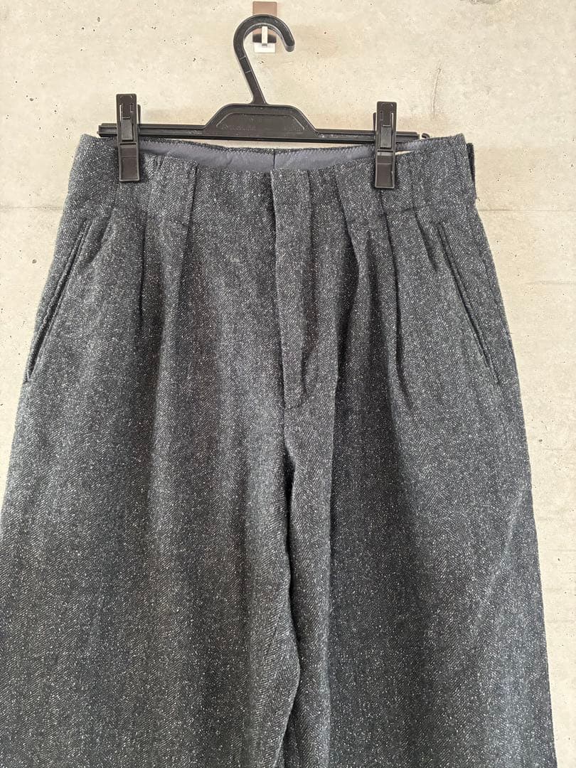LIDNM SILK NEP WOOL PANTS Sサイズ