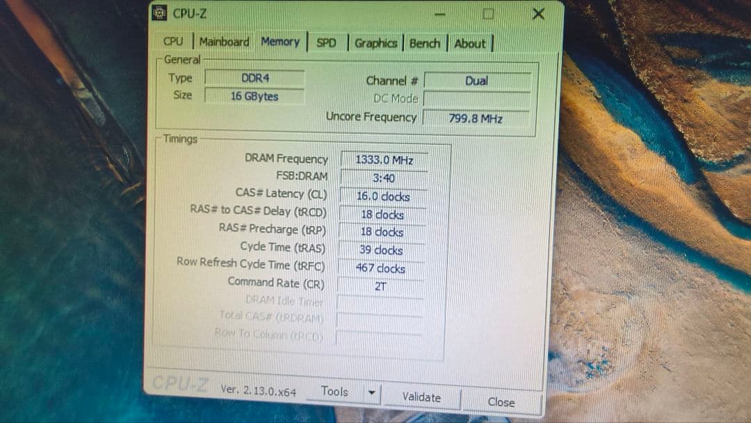 DDR4 8GBx2枚 16GB pc4-2666 動作確認済み ①
