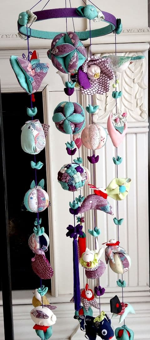 吊るし飾り　吊るし雛　ちりめん細工 　 ハンドメイド　ひな祭り 台付