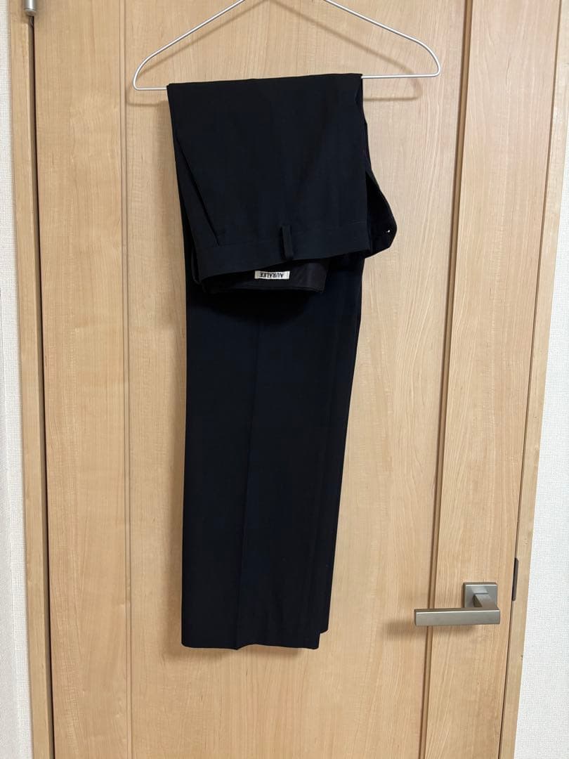 【極美品】 AURALEE スラックス サイズ5 ブラック 25AW