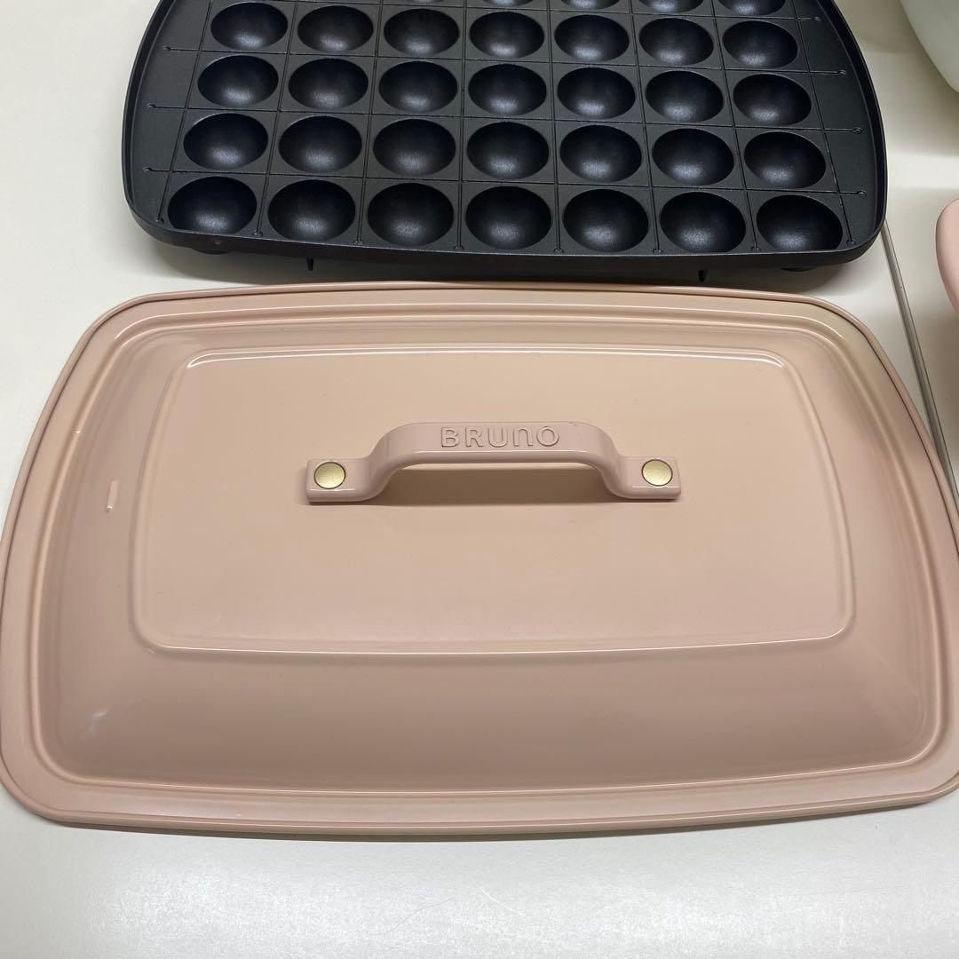 BRUNO ホットプレート 本体 プレート3種 (たこ焼き 平面 深鍋)
