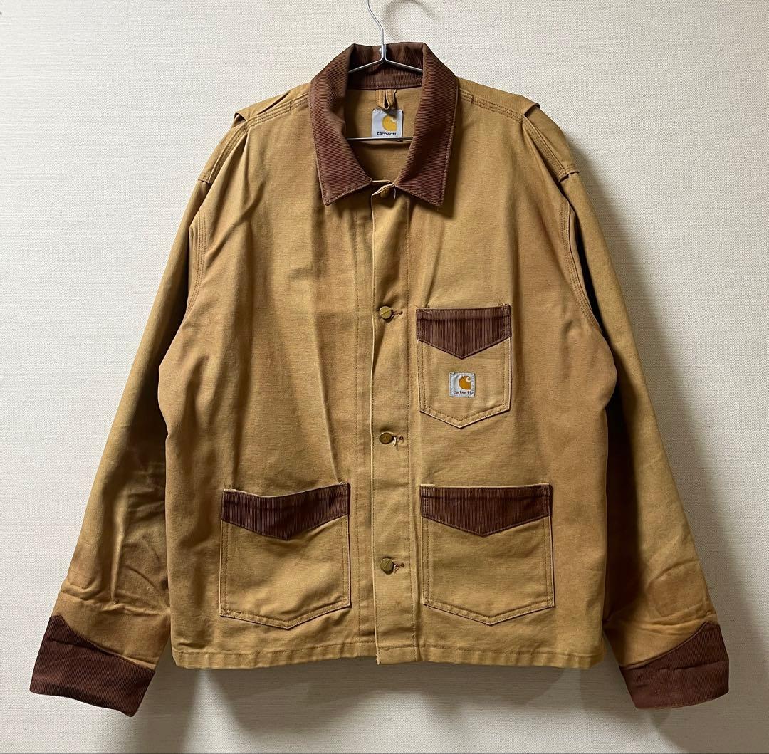カーハート ダック × コーデュロイ カバーオール エンジニア ワークジャケット