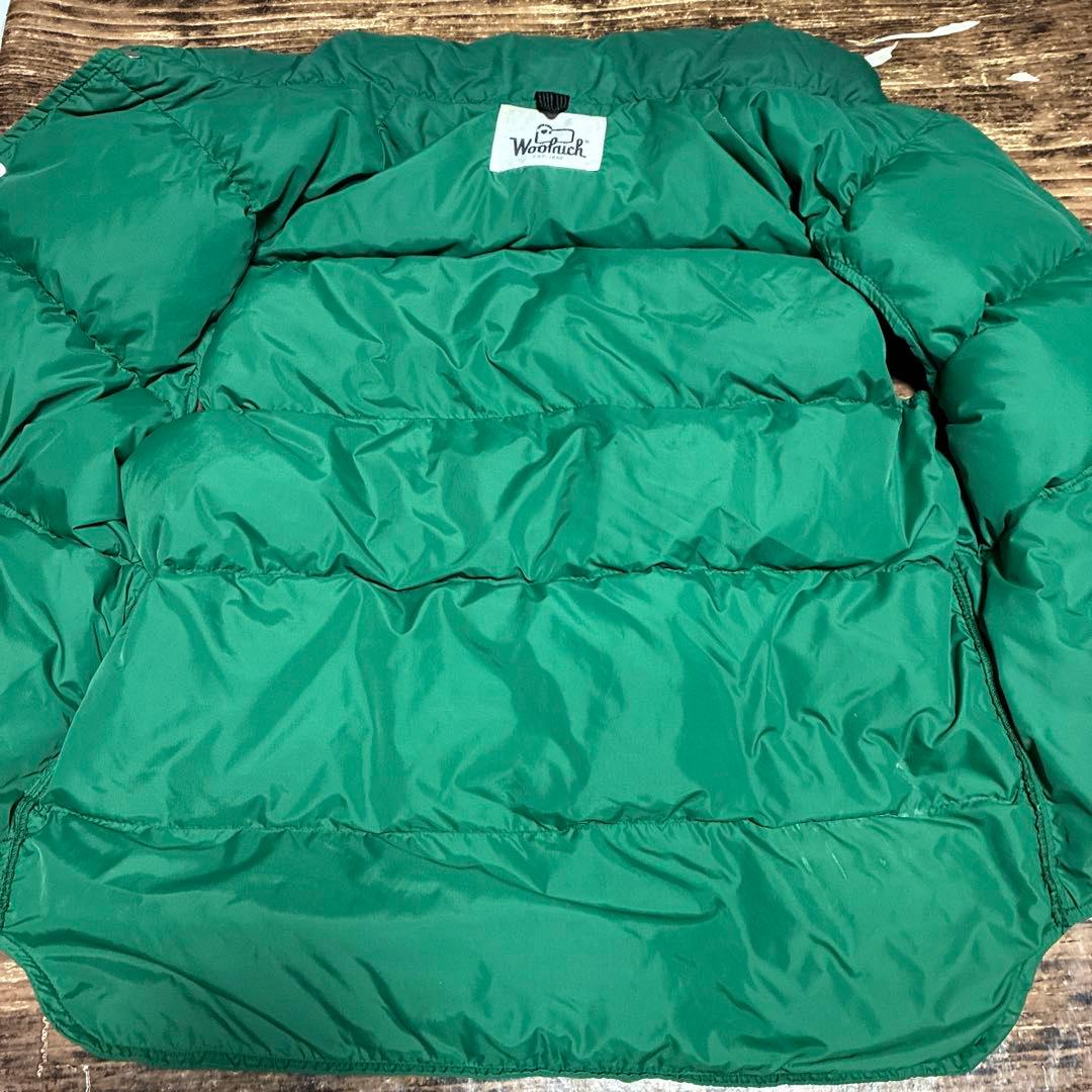 ビンテージ　ウールリッチ　ダウンベスト　グリーン　70年代　白タグXL