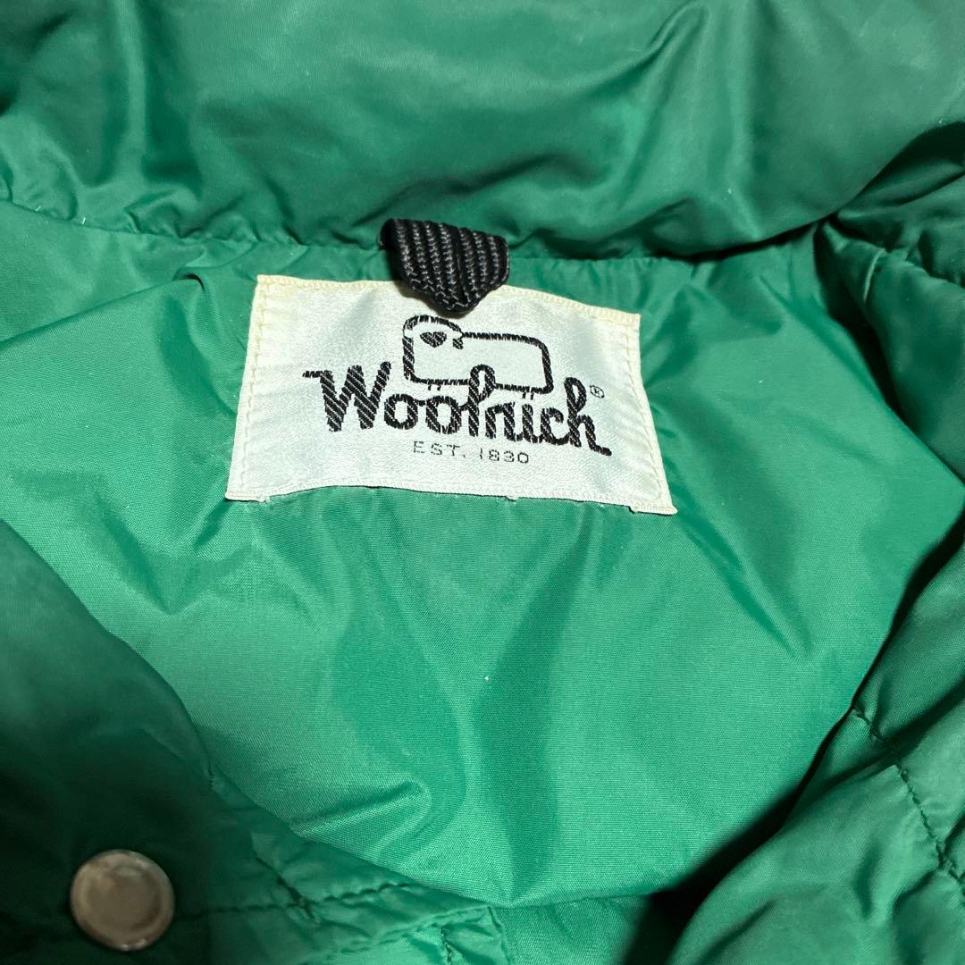 ビンテージ　ウールリッチ　ダウンベスト　グリーン　70年代　白タグXL
