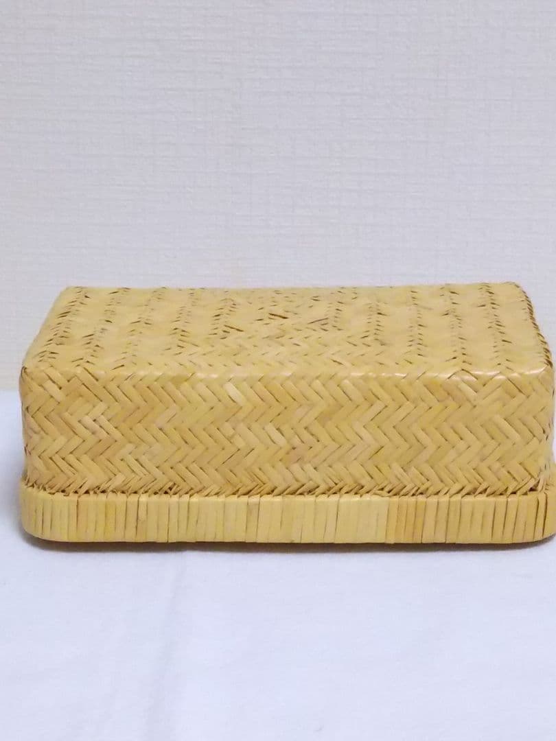 【鳥越竹細工】蓋付き 竹かご すず竹