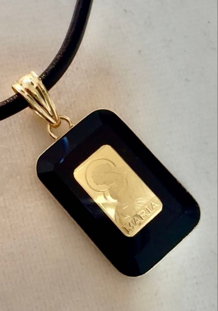 金のインゴット/ペンダントトップ/純金スイス製/お洒落ジュエリー18金