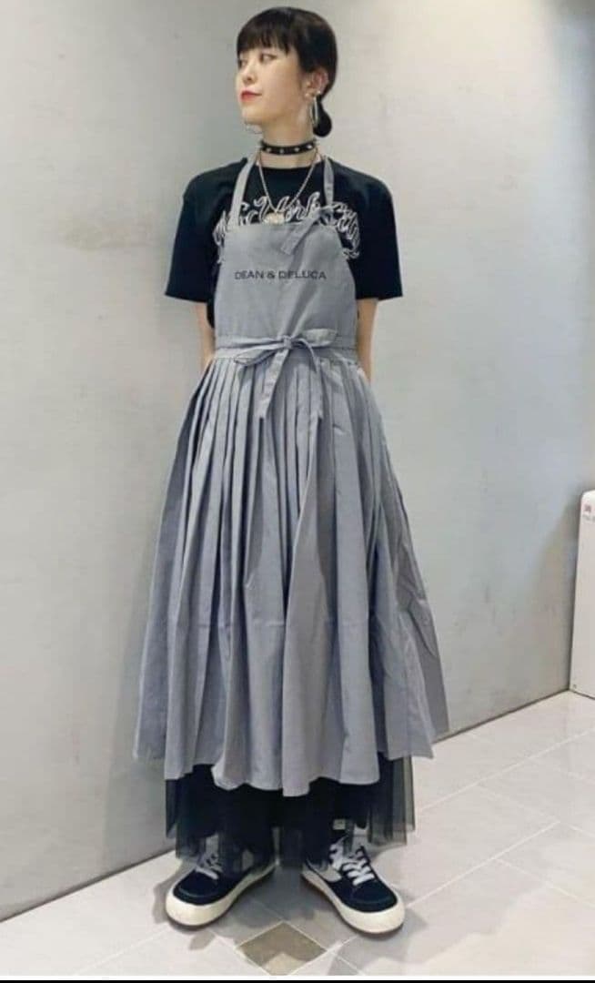 新品　Dean &DeLuca ×ビームス　フレアエプロンドレス　グレー　完売品
