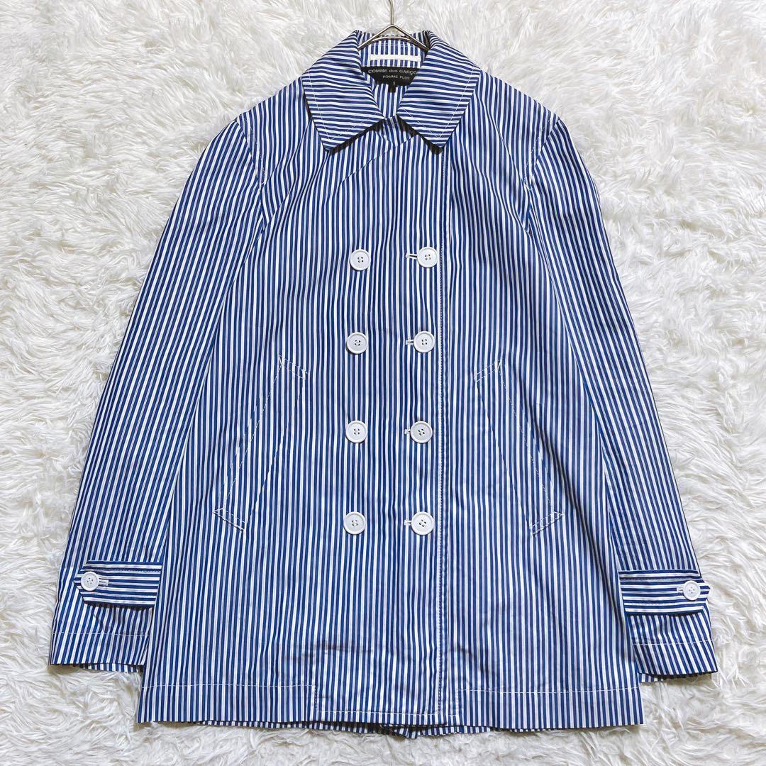 良品⭐️コムデギャルソンオムプリュス　ストライプジャケット　ダブルブレスト　メンズ