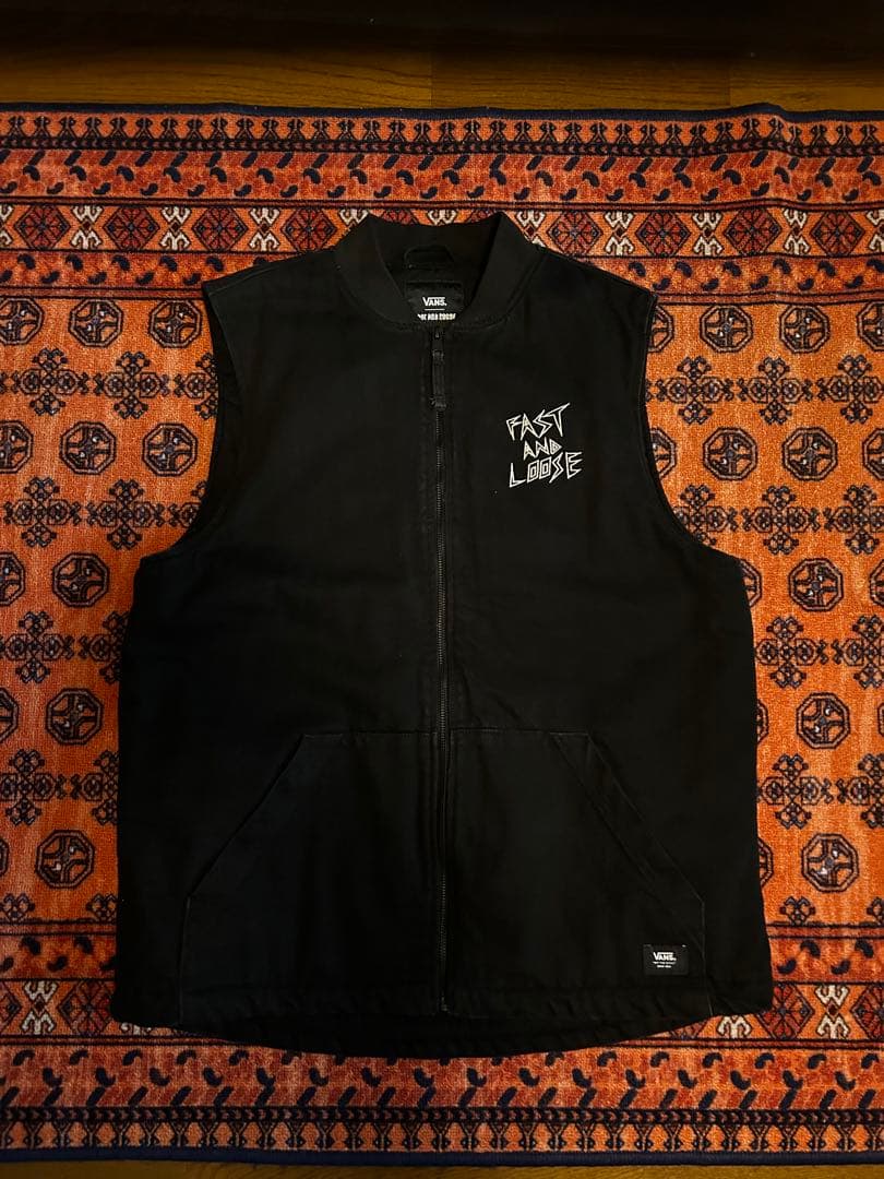 VANS FAST AND LOOSE ブラックデニムベスト