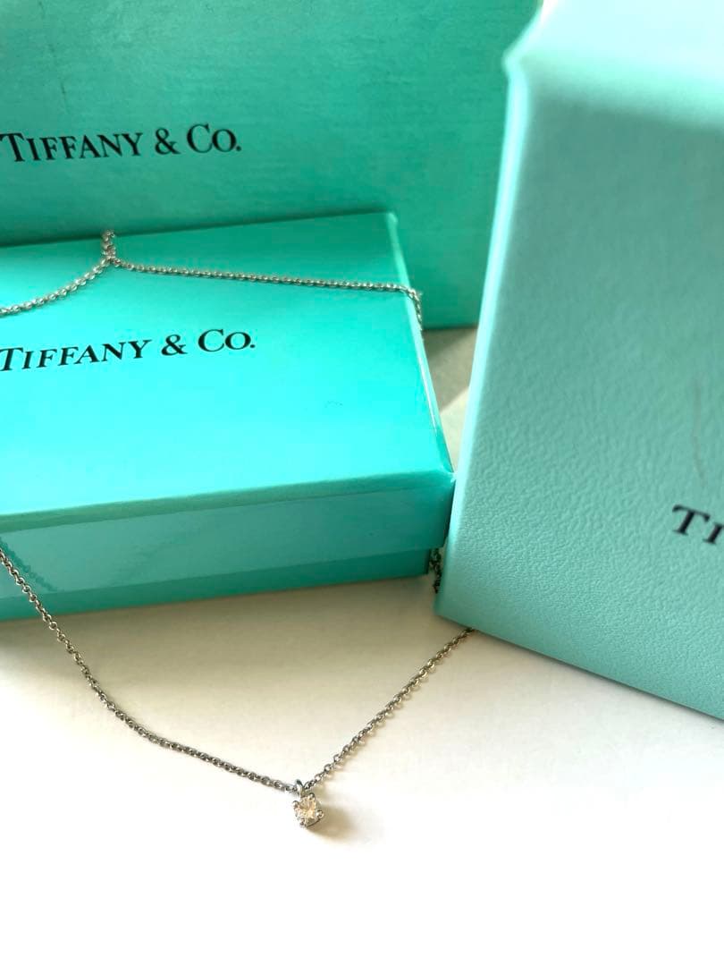 Tiffany & Co. ソリティアダイヤモンドPT950♡名古屋三越購入品♡