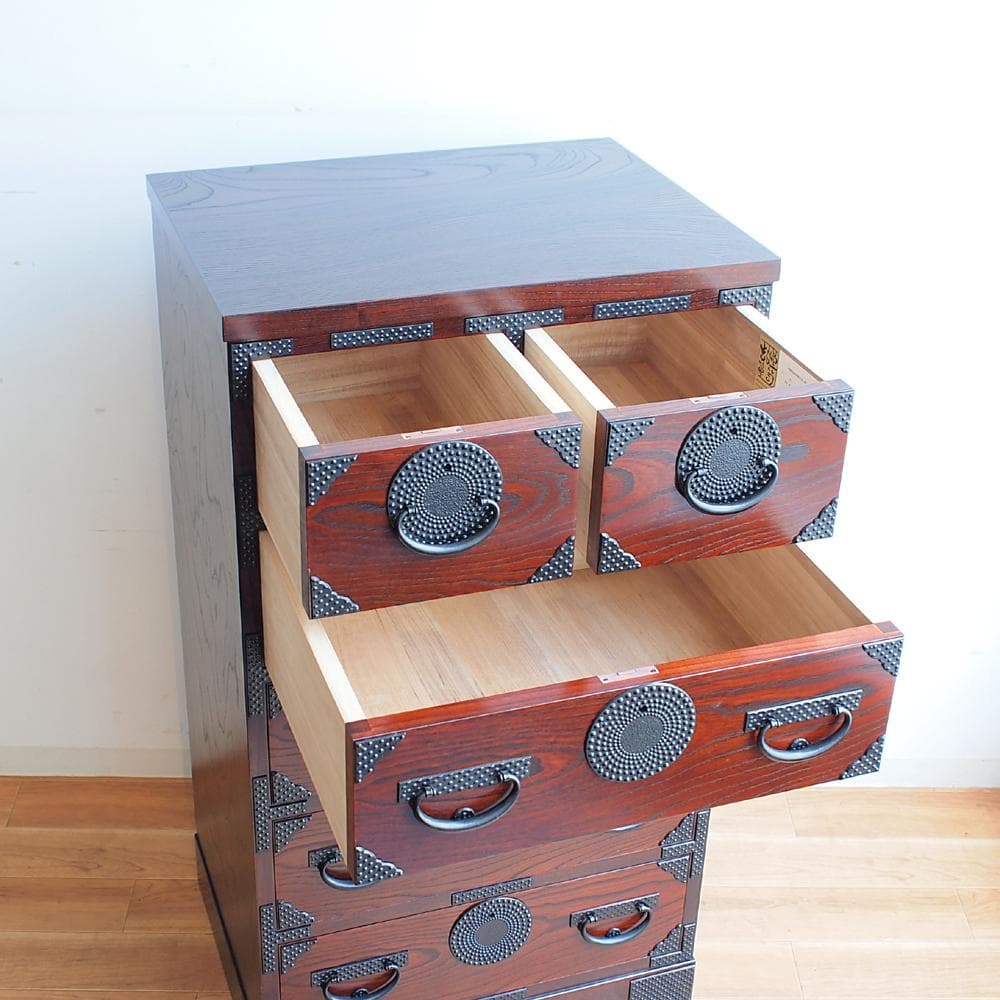 美品 岩谷堂箪笥 No.314 月雫 立長箪笥 鍵あり 定価35万