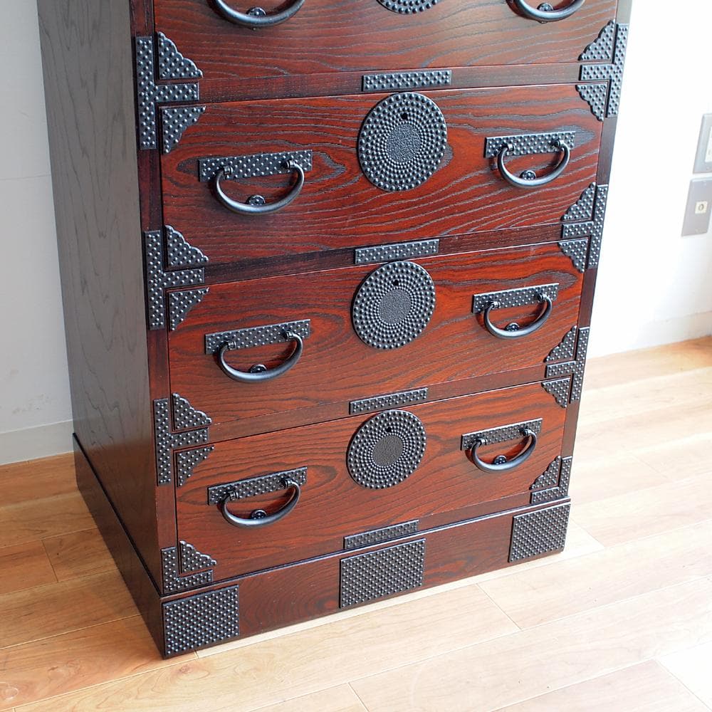 美品 岩谷堂箪笥 No.314 月雫 立長箪笥 鍵あり 定価35万