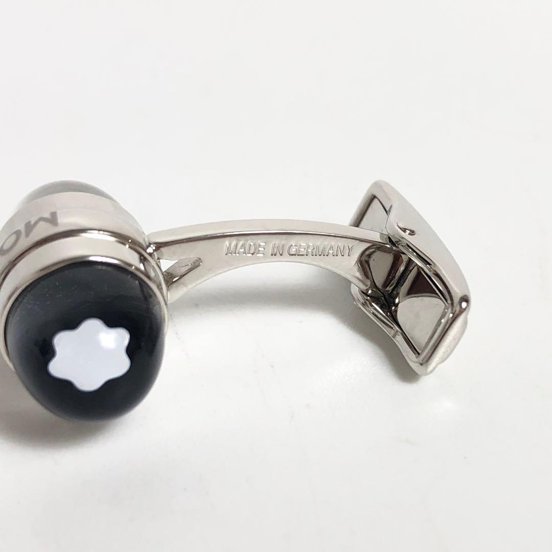 美品★1E426 モンブラン カフリンクス シルバー クリア ビジネス小物