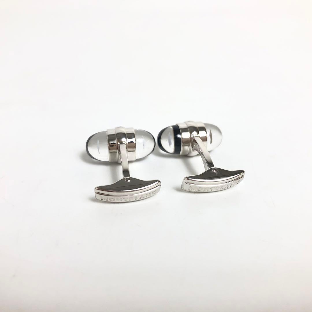 美品★1E426 モンブラン カフリンクス シルバー クリア ビジネス小物