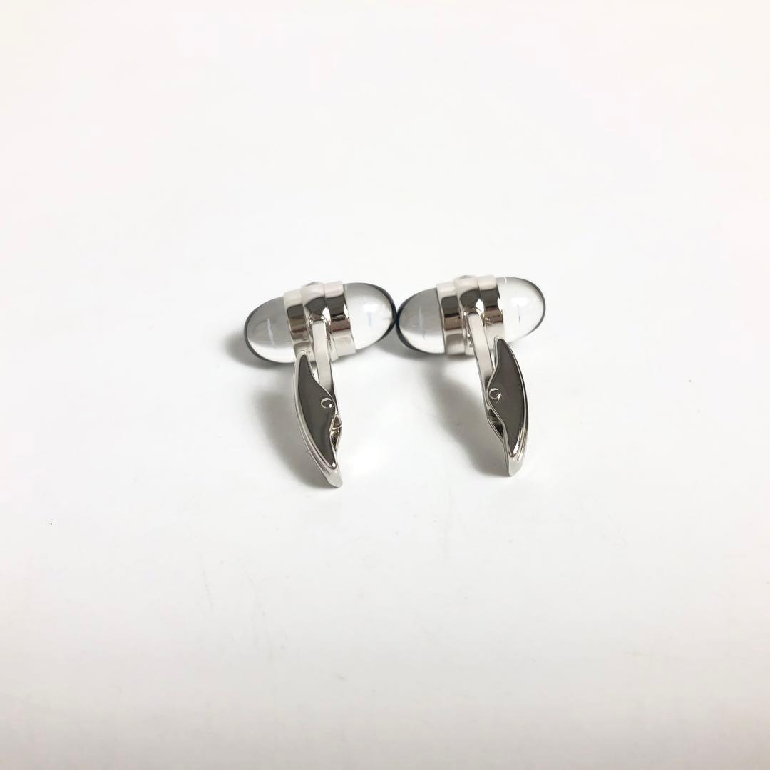 美品★1E426 モンブラン カフリンクス シルバー クリア ビジネス小物