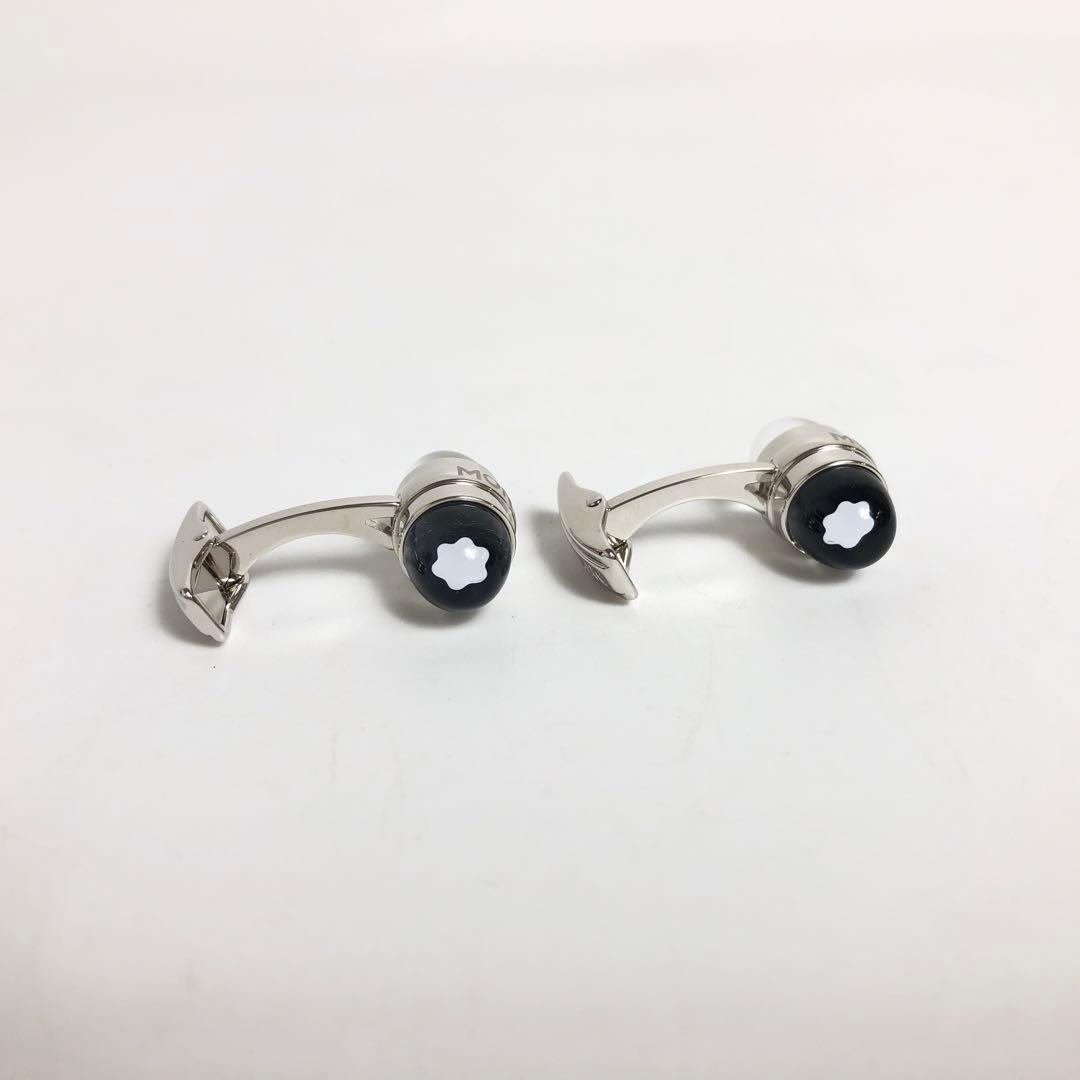 美品★1E426 モンブラン カフリンクス シルバー クリア ビジネス小物