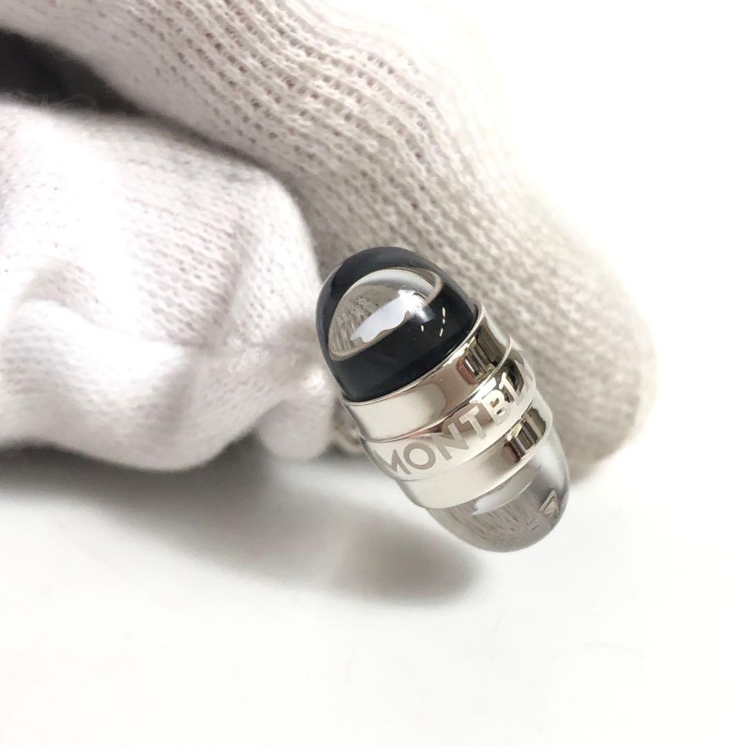 美品★1E426 モンブラン カフリンクス シルバー クリア ビジネス小物