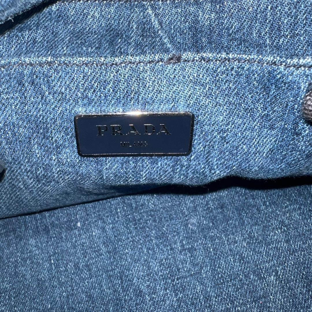⭐️PRADA⭐️プラダ カナパ 2way バッグ ビジュー スタッズ デニム
