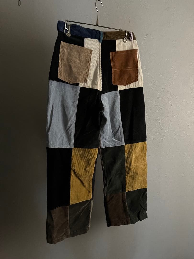60s コーデュロイ パッチワークパンツ Levi’sボタン／MIT片爪ジップ