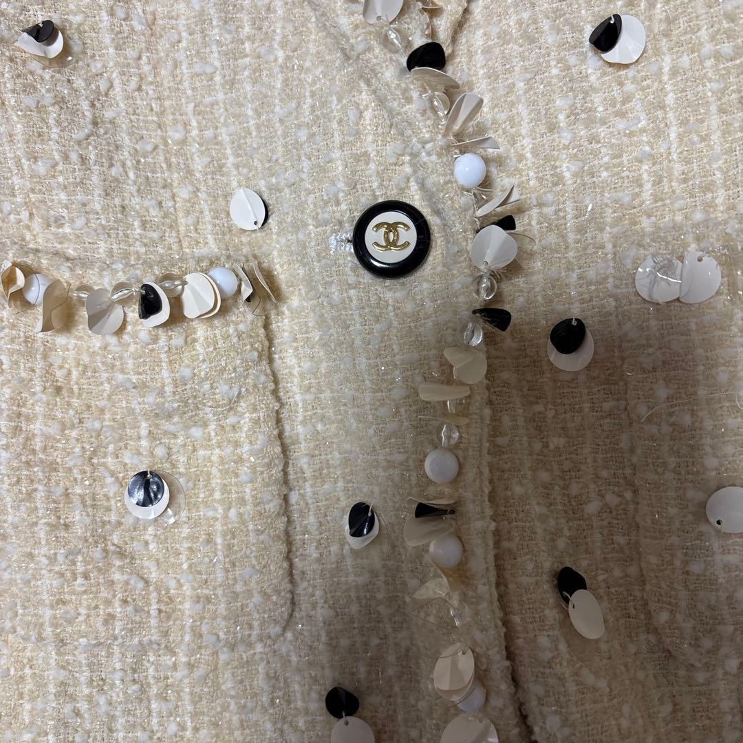 シャネルスパンコールＣＣボタンジャケット返品不可