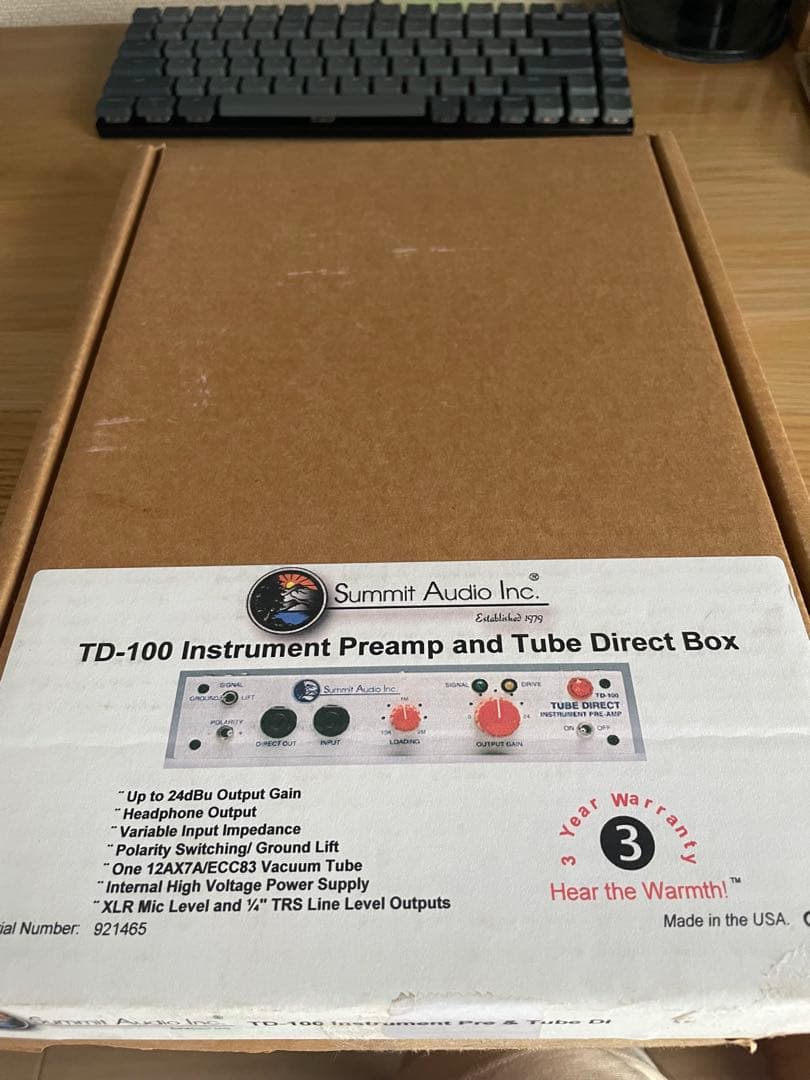 Summit Audio TD-100 真空管プリアンプ