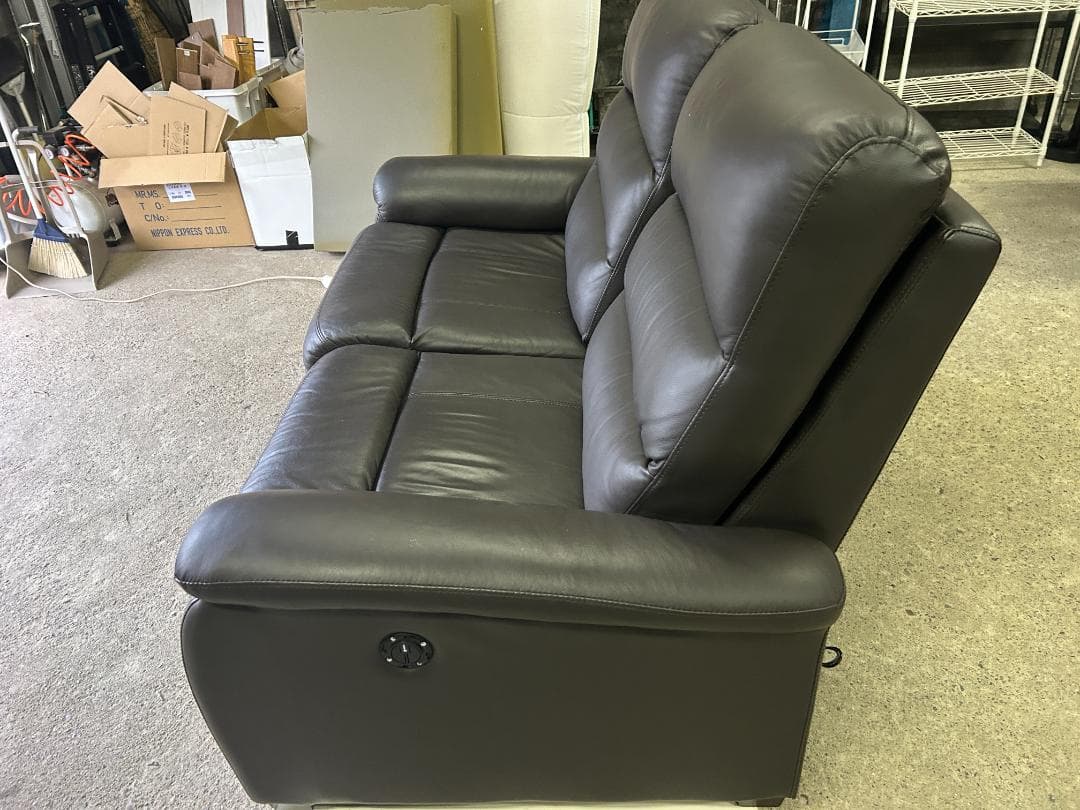 ニトリ 本革 電動リクライニングソファ Nビリーバ 2人掛け 美品