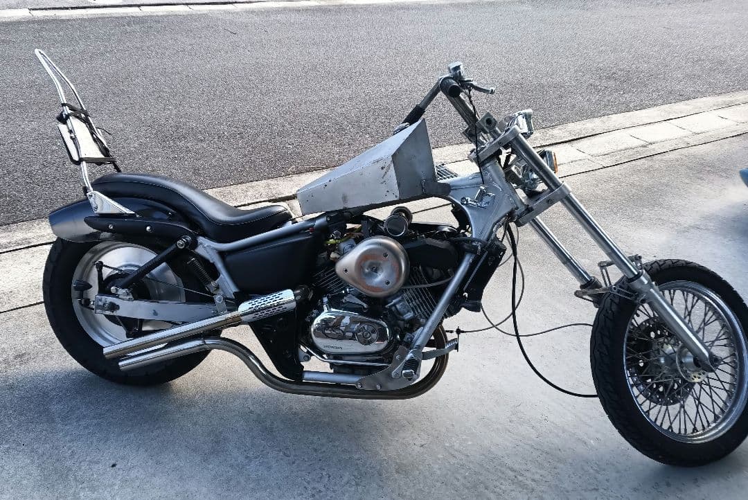 マグナ250 エアクリ　ドロップ　ビンテージ加工