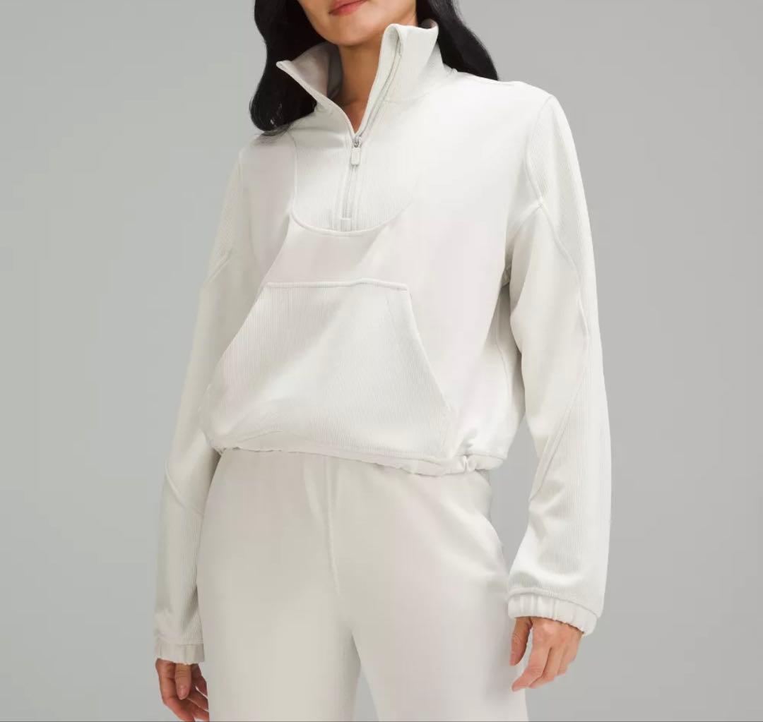 Lululemon Softstreme ハーフジップ パーカー ホワイト 10