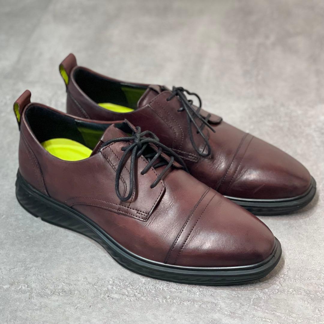 美品 ecco St.1 Hybrid 革靴 レザー GTX 茶色26.5cm