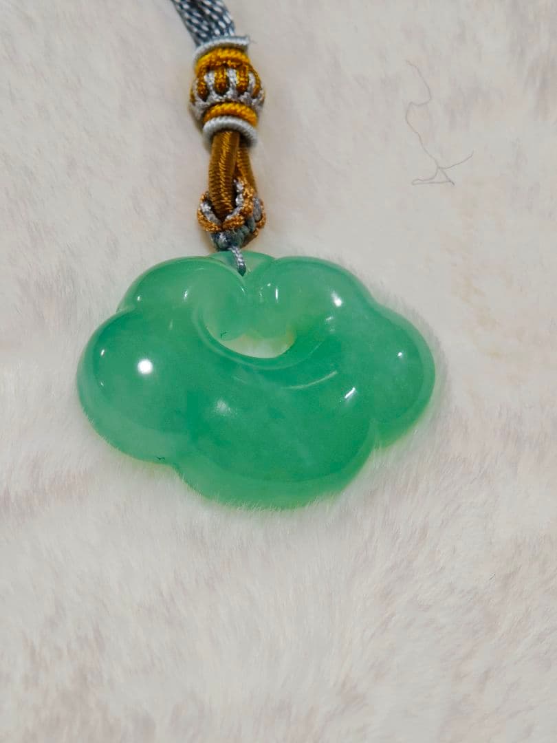 天然石軟玉/翡翠/和田玉パワーストーン 天青凍 ペンダントトップ 氷種 守護石