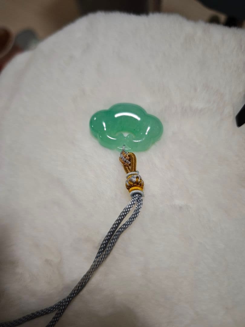 天然石軟玉/翡翠/和田玉パワーストーン 天青凍 ペンダントトップ 氷種 守護石