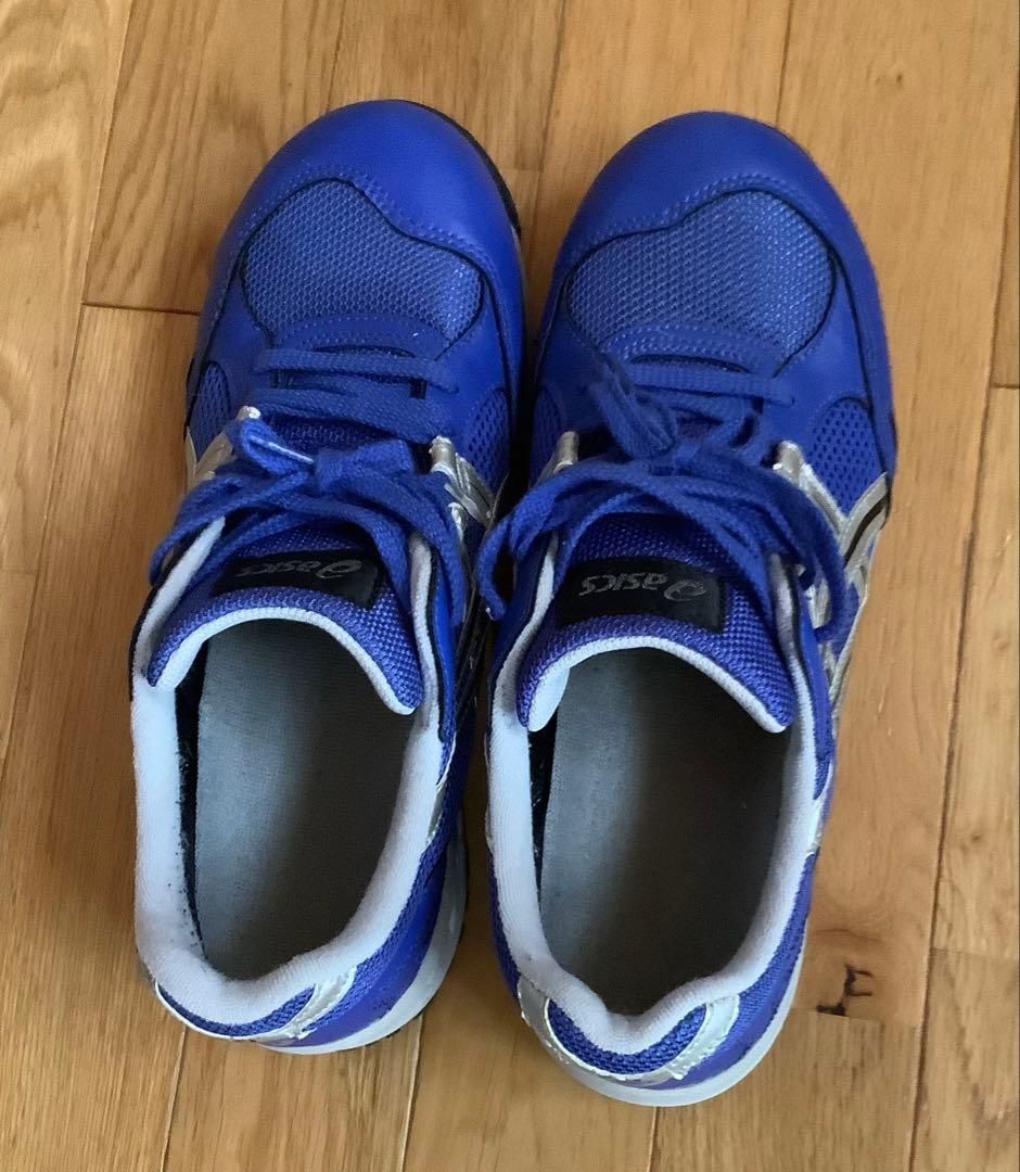 USED 美品 アシックス FIS33L 26.5cm ロイヤルブルー／シルバー