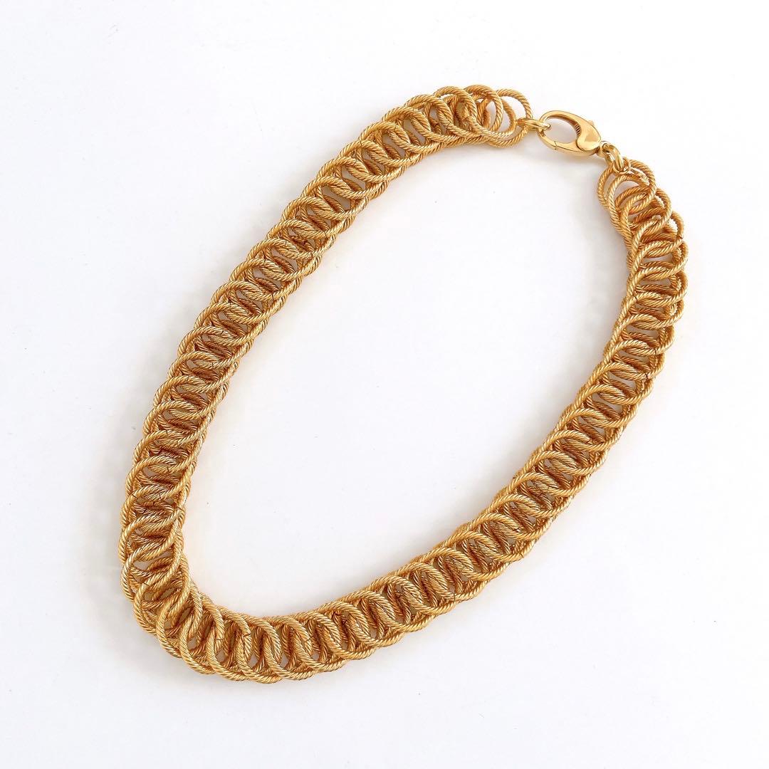 希少　美品　Christian Dior ロープチェーン　ゴールドネックレス