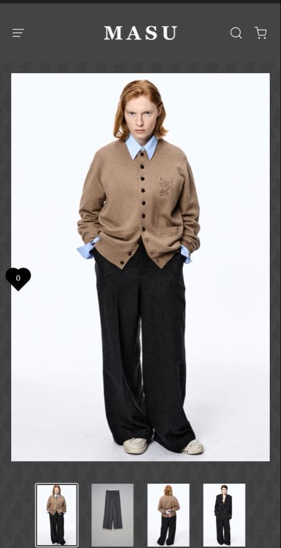 パンツ MASU 25AW INITIAL WIDE TROUSERS GRAY 44