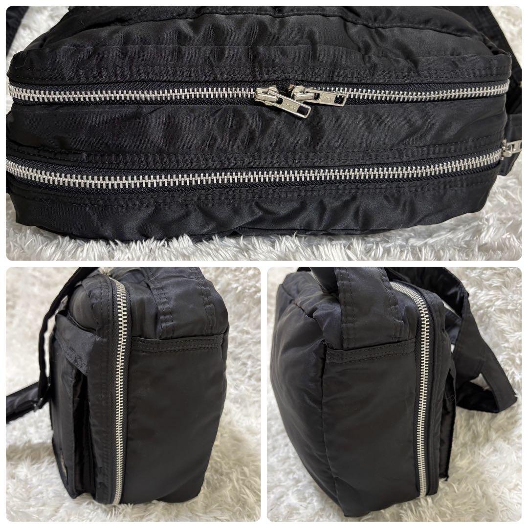 ✨極美品✨ ポーター タンカー ナイロン ブラック ショルダーバッグ 2層式 L