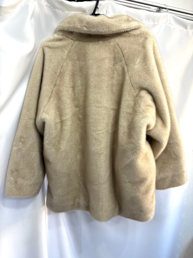 アンヌークanuke Eco Minkfur Jaket アイボリー 38