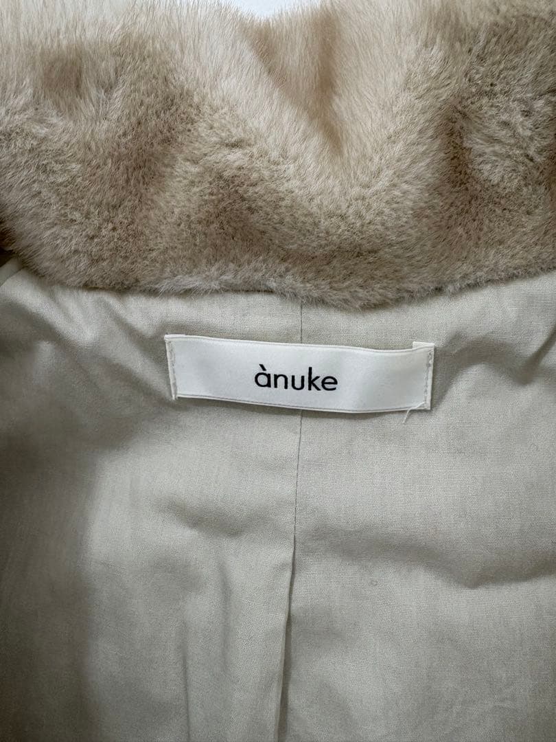 アンヌークanuke Eco Minkfur Jaket アイボリー 38