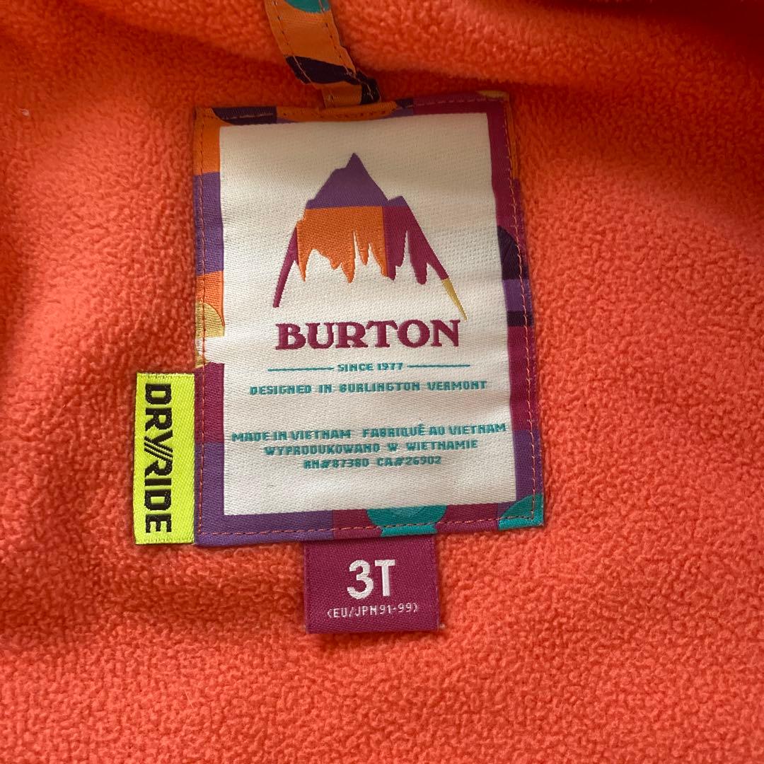 Burton 子供用スキーウェア 上下セット 3T/2T