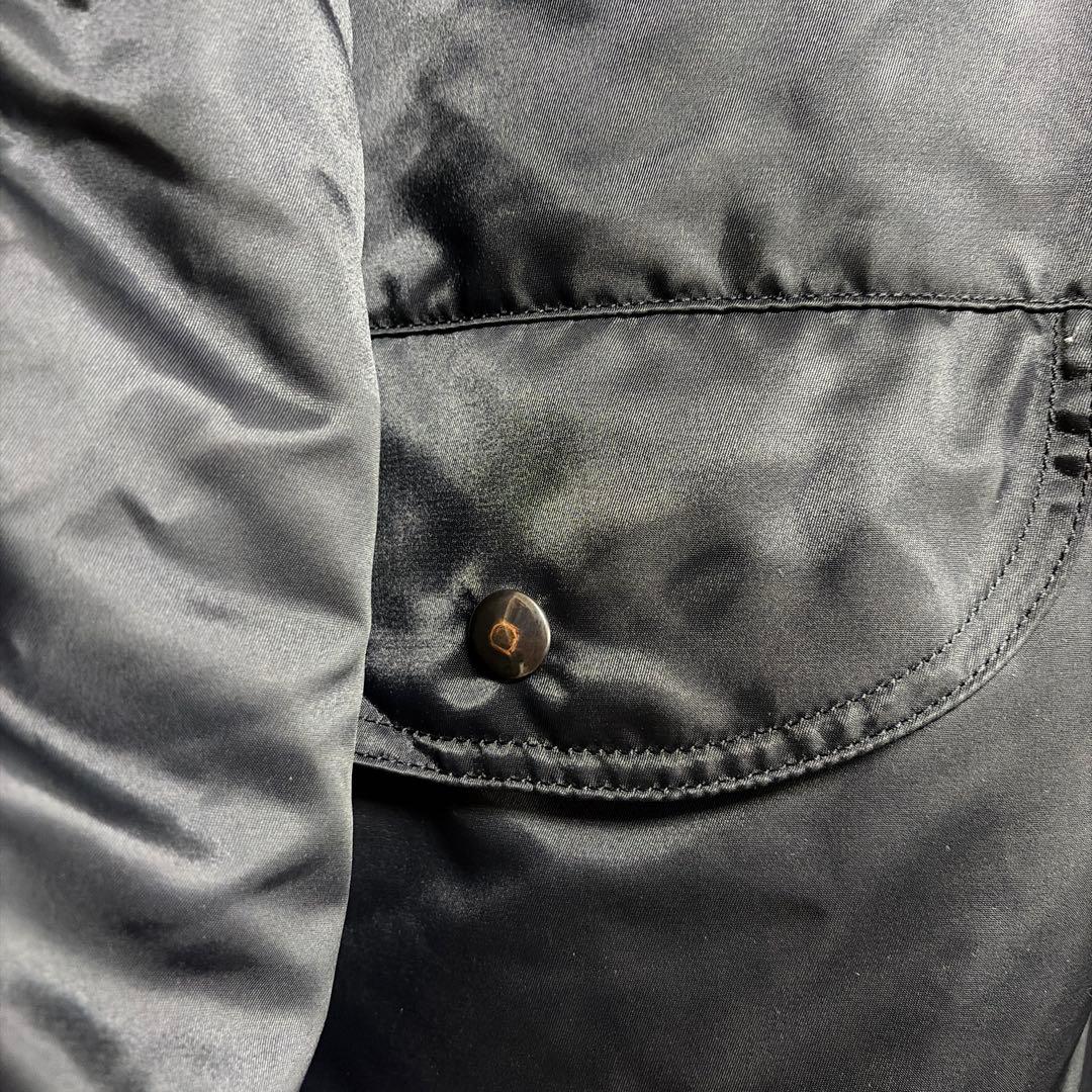 ヴィンテージ　N3B ファー付き黒ミリタリージャケット ビッグサイズ　寒波対策