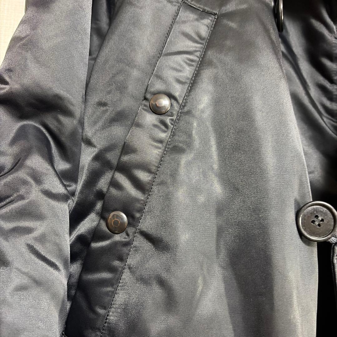 ヴィンテージ　N3B ファー付き黒ミリタリージャケット ビッグサイズ　寒波対策