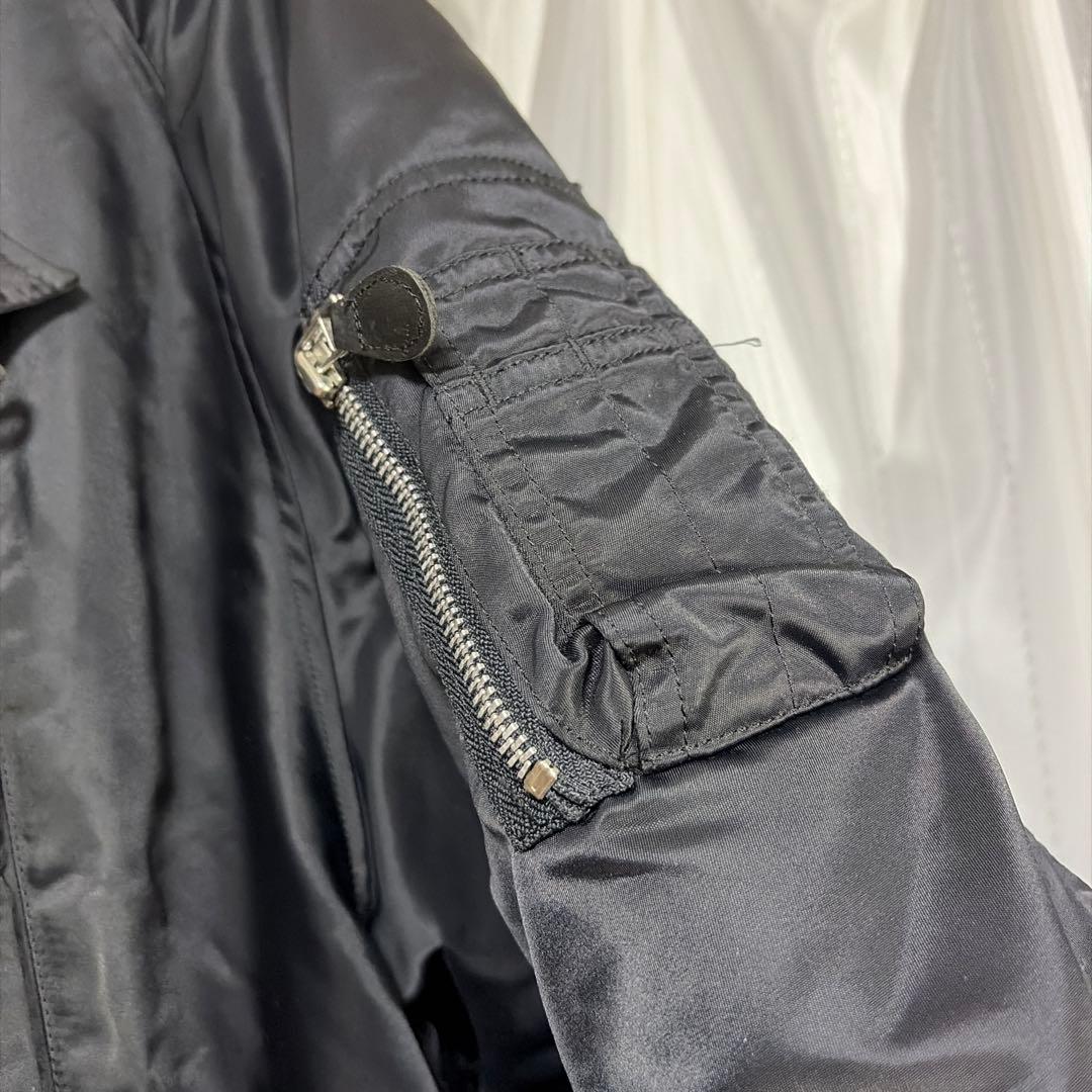 ヴィンテージ　N3B ファー付き黒ミリタリージャケット ビッグサイズ　寒波対策