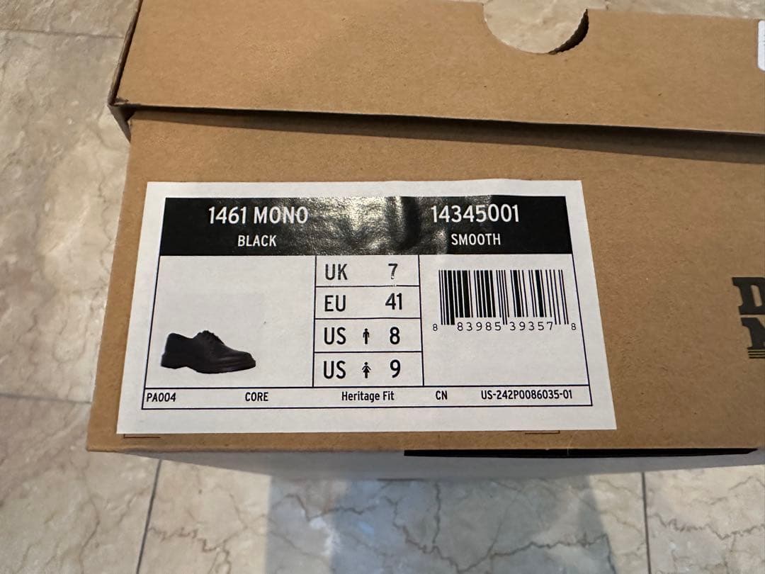 ドクターマーチン 1461 ギブソンシューズ 3ホール mono UK7